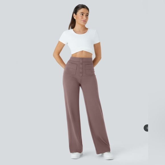HALARA Relaxed High Waisted Multiple Straight Leg Pants Size M - Picture 11 of 12